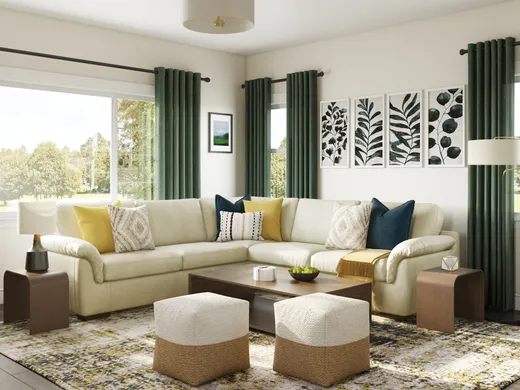 Living Room · Midcentury Modern designed by Julie