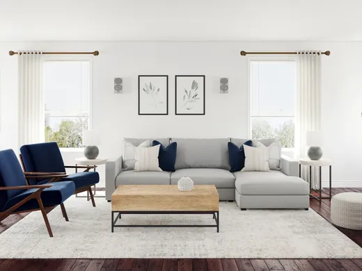 Living Room · Coastal designed by Sara
