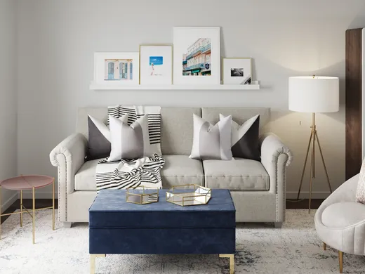 Living Room · Glam designed by Leah