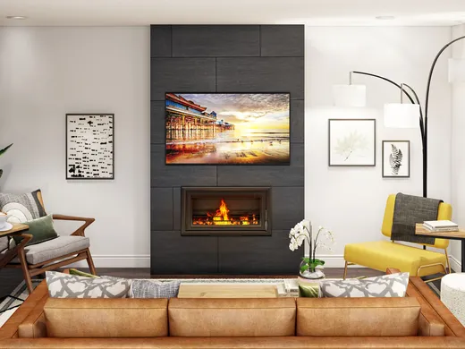Living Room · Midcentury Modern designed by Essie