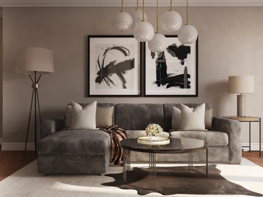 Living Room · Glam designed by Amy