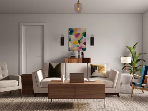 Living Room · Contemporary designed by Megan