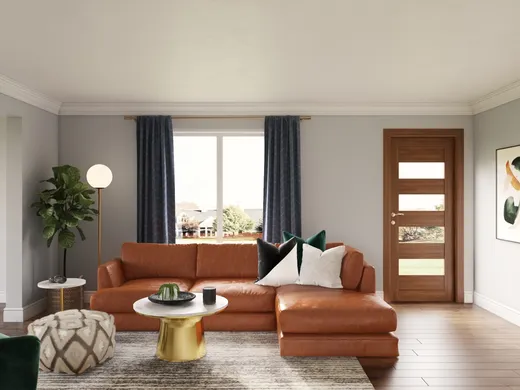 Living Room · Contemporary designed by Erin