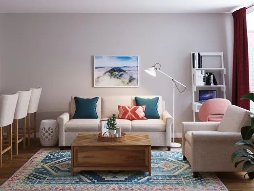 Living Room · Contemporary designed by Stephanie