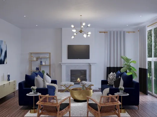 Living Room · Contemporary designed by Shameika