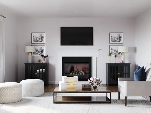 Living Room · Contemporary designed by Kassy