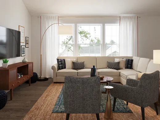 Living Room · Contemporary designed by Rebecca