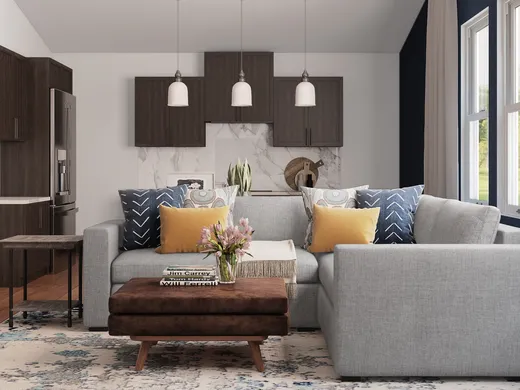 Living Room · Contemporary designed by Katie