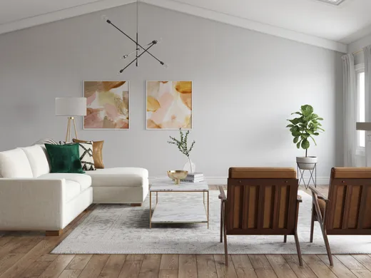 Living Room · Glam designed by Leslie