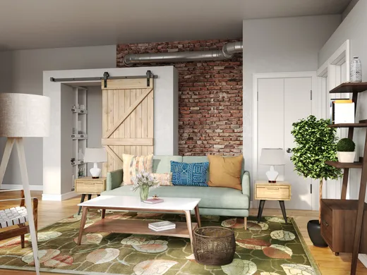 Living Room · Eclectic designed by Haley