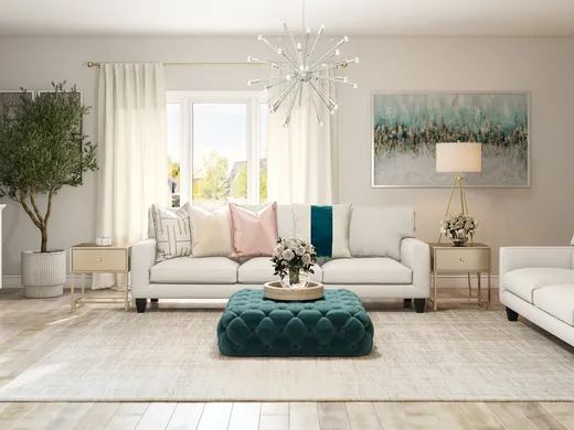 Living Room · Glam designed by Sable