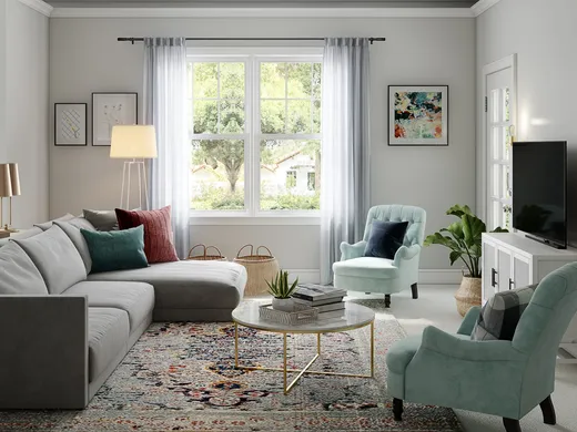 Living Room · Contemporary designed by Julie