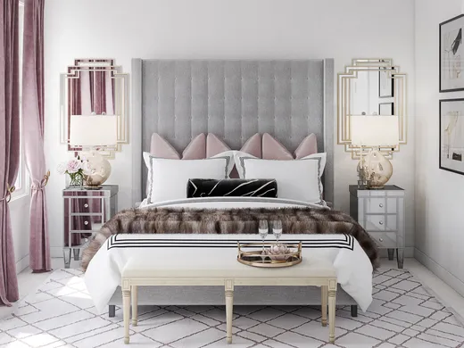 Bedroom · Glam designed by Kamila