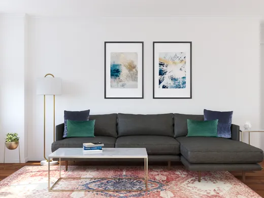 Living Room · Contemporary designed by Megan