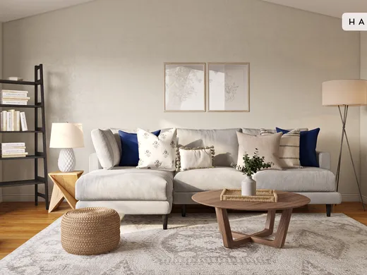 Living Room · Midcentury Modern designed by Laura