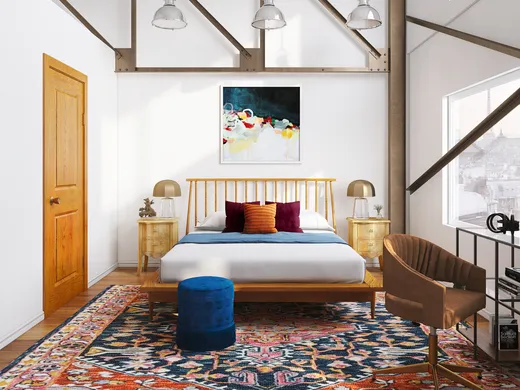 Bedroom · Eclectic designed by Justin