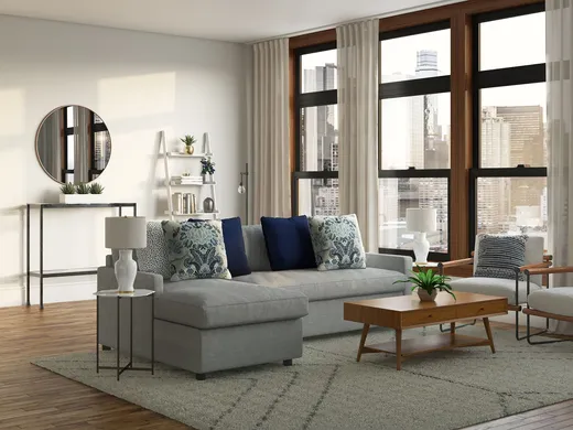 Living Room · Midcentury Modern designed by Shelby