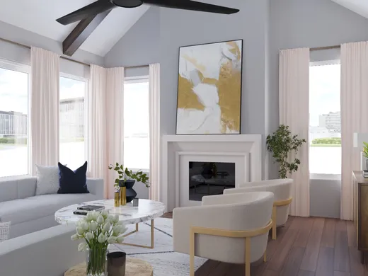 Living Room · Contemporary designed by Kelsey