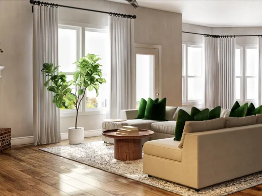 Living Room · Contemporary designed by Katherine