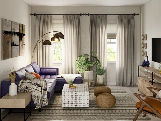 Living Room · Eclectic designed by Danielle
