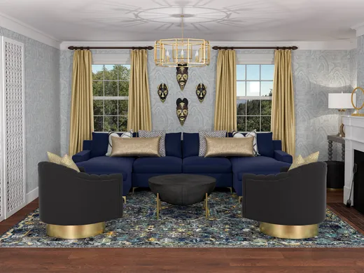 Living Room · Eclectic designed by Karen