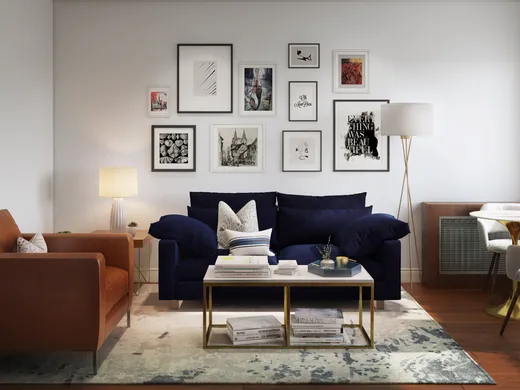Living Room · Contemporary designed by Angela