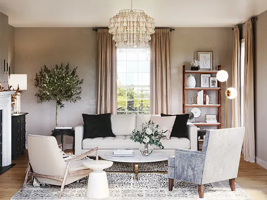 Living Room · Traditional designed by Havenly