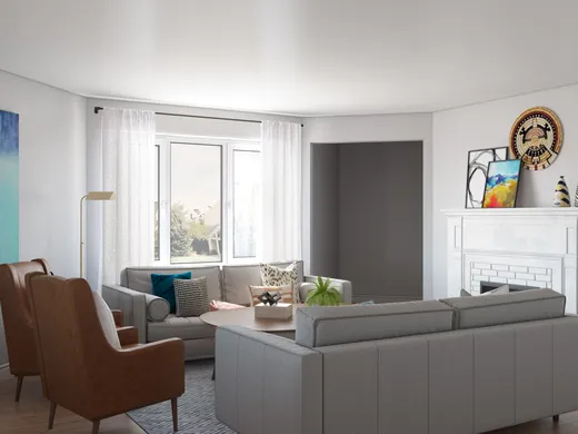 Living Room · Eclectic designed by Erin