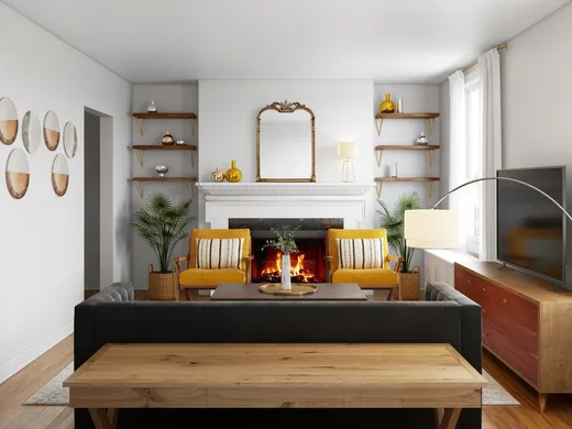 Living Room · Contemporary designed by Sharon