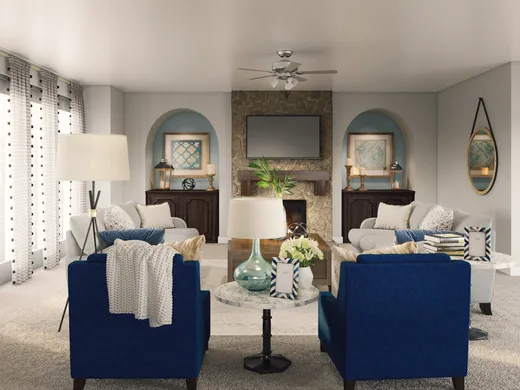Living Room · Coastal designed by Kristy