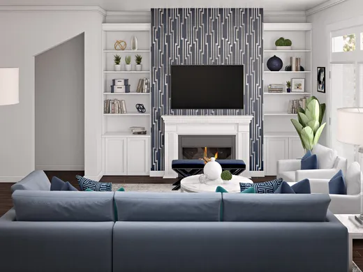 Living Room · Contemporary designed by Karen