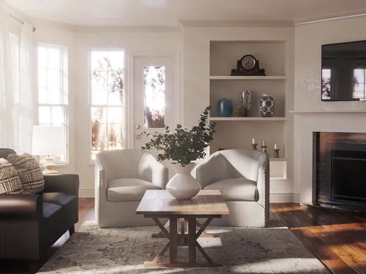 Living Room · Farmhouse designed by Adrian
