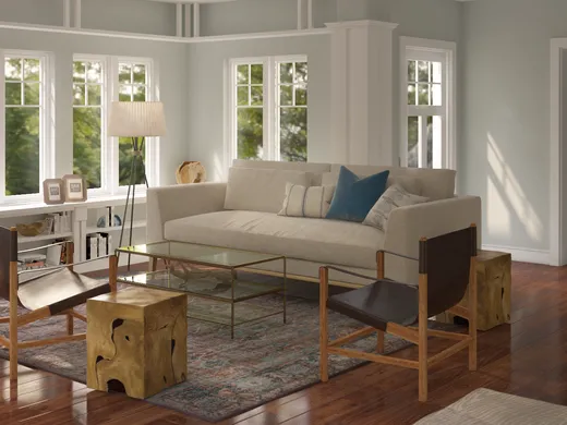 Living Room · Midcentury Modern designed by Catherine