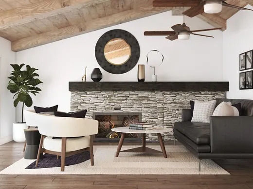 Living Room · Midcentury Modern designed by Jacqueline