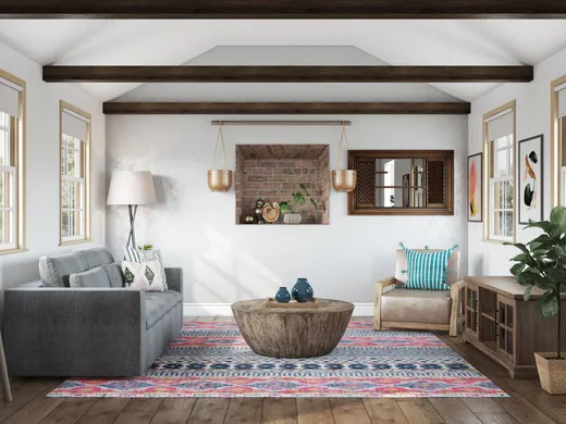 Living Room · Eclectic designed by Katie