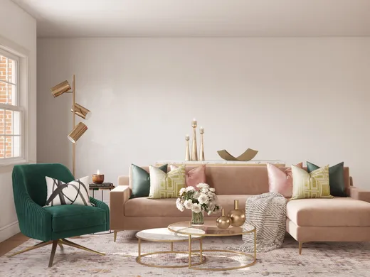Living Room · Glam designed by Kamila
