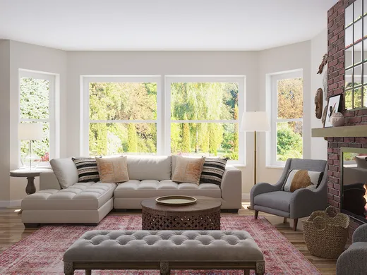 Living Room · Contemporary designed by Aleena