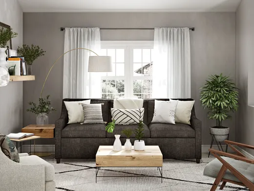 Living Room · Midcentury Modern designed by Olivia