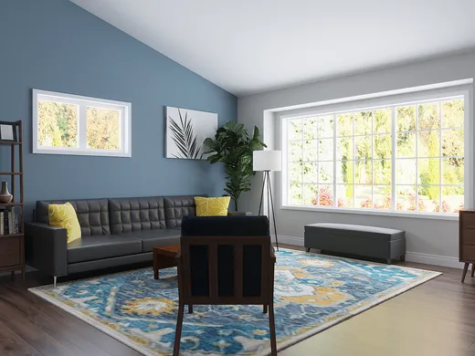 Living Room · Midcentury Modern designed by Susannah