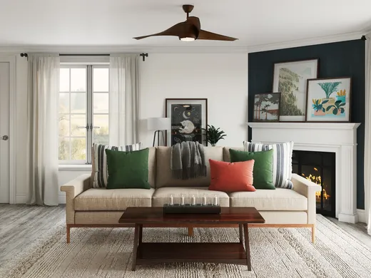 Living Room · Midcentury Modern designed by Allison