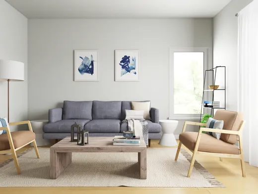 Living Room · Midcentury Modern designed by Allison
