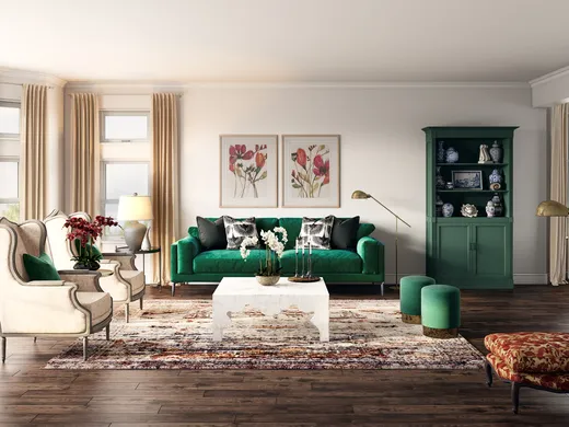 Living Room · Eclectic designed by Levi