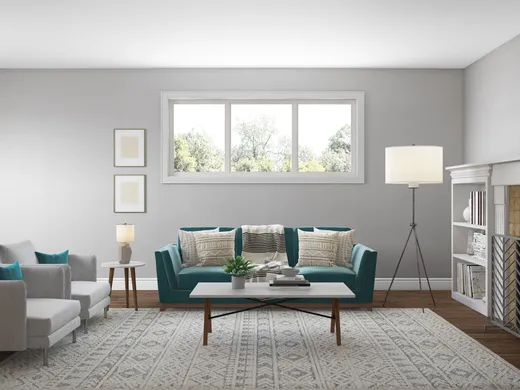 Living Room · Midcentury Modern designed by Leah