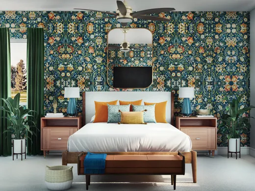 Bedroom · Midcentury Modern designed by Justin