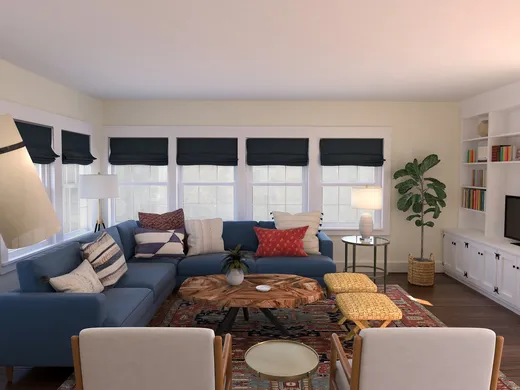 Living Room · Eclectic designed by Erin