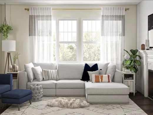 Living Room · Transitional designed by Ellen