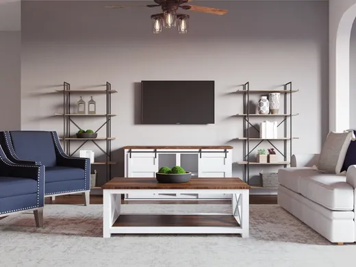 Living Room · Farmhouse designed by Camille