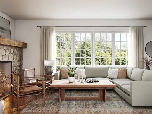 Living Room · Eclectic designed by Sarah