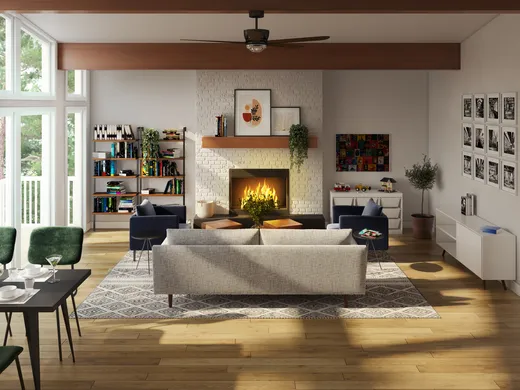 Living Room · Eclectic designed by Brit