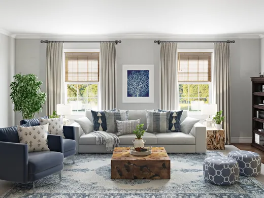 Living Room · Farmhouse designed by Levi